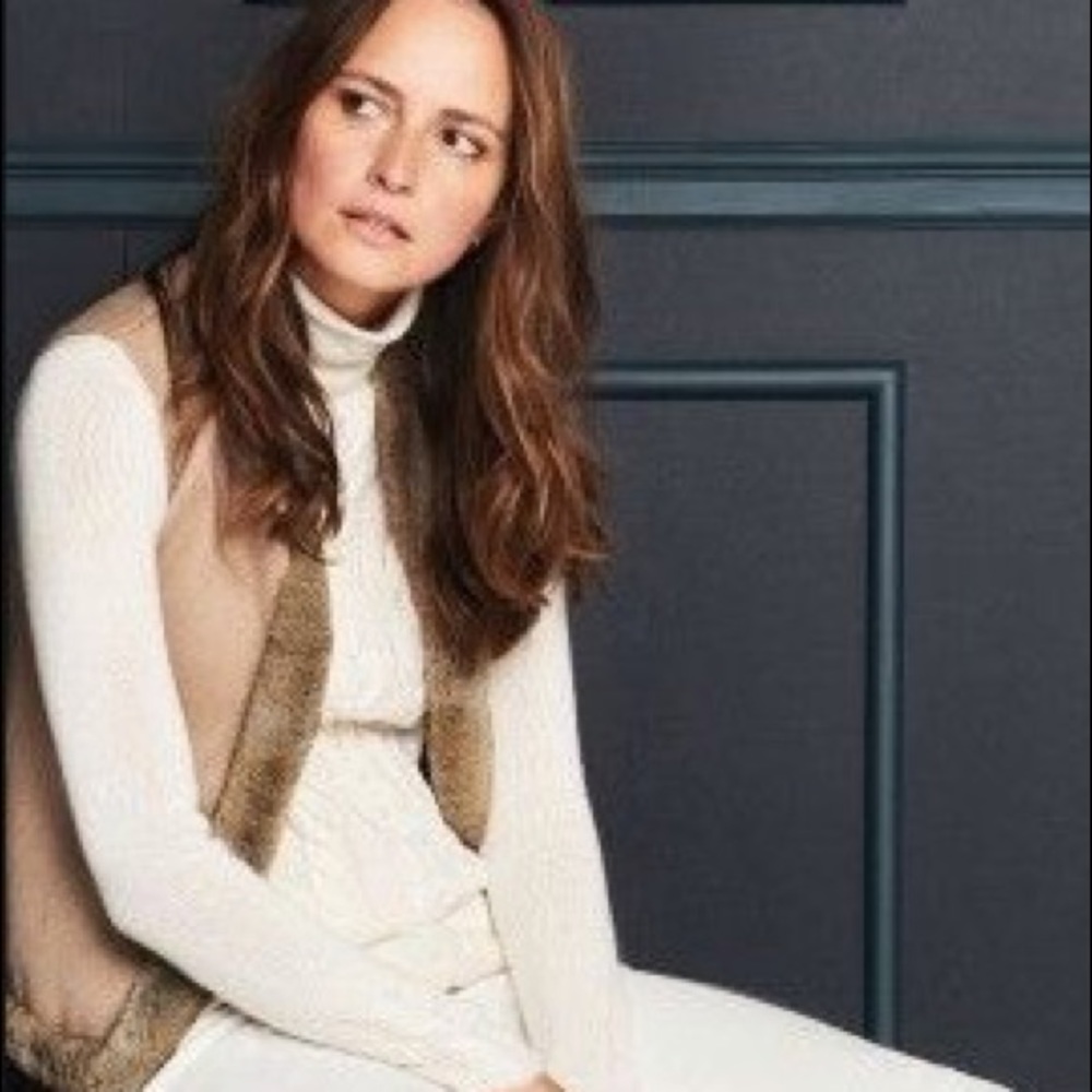 J.McLaughlin Alina Reversible Fur Trim Vest